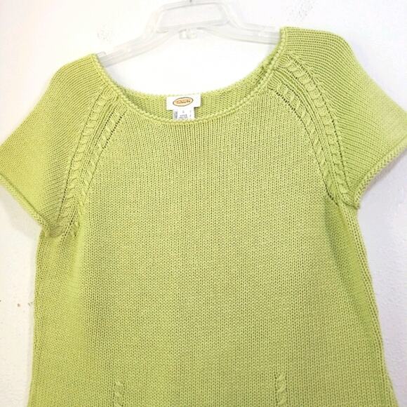 Talbots green cotton short sleeve pullover sweater - Picture 2 of 5